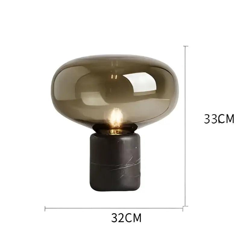 Amber Glass Table Lamp