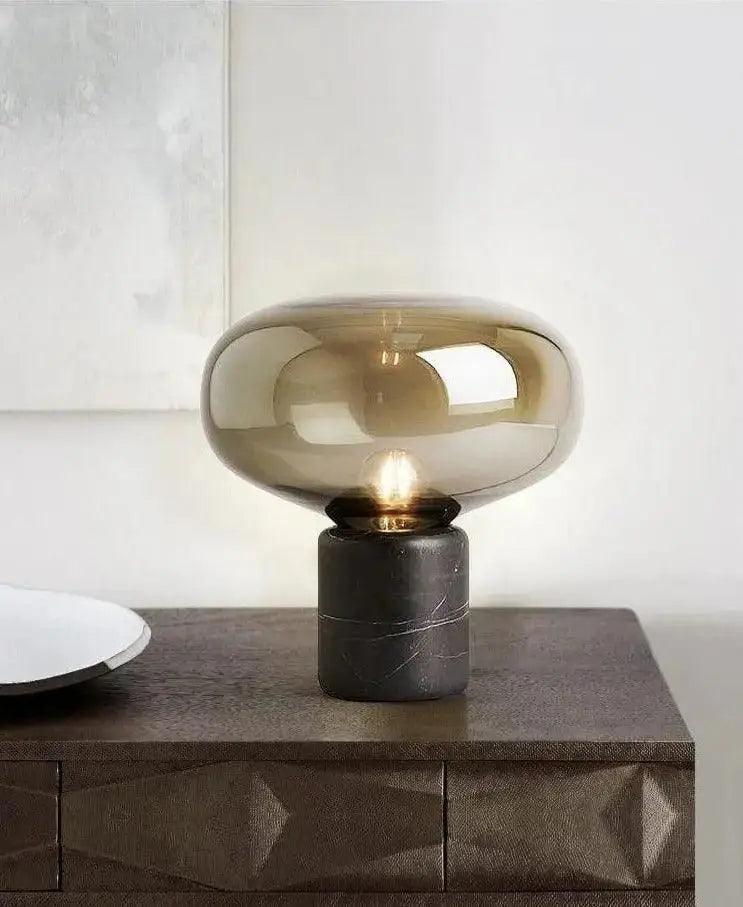 Amber Glass Table Lamp