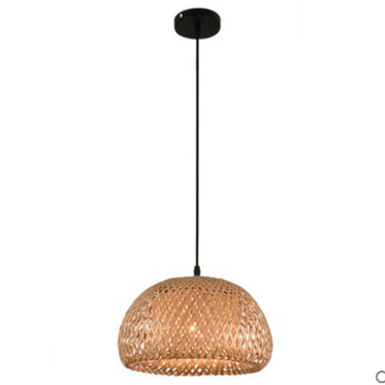 Woven Bamboo Chandelier 30cm Restaurant Style