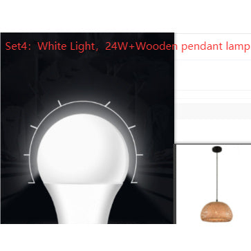 Woven Bamboo Chandelier 30cm Restaurant Style