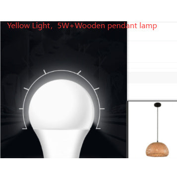 Woven Bamboo Chandelier 30cm Restaurant Style