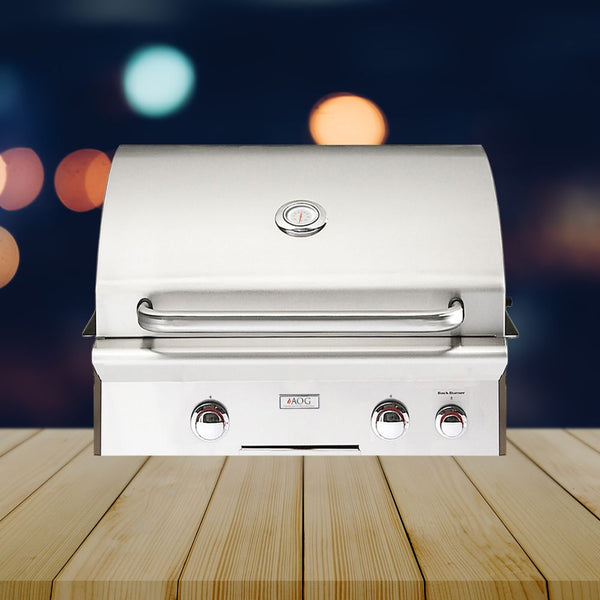 American Outdoor Grill 24NBT T-Series 2-Burner Built-In Natural Gas Grill W/ Rotisserie Kit, 24