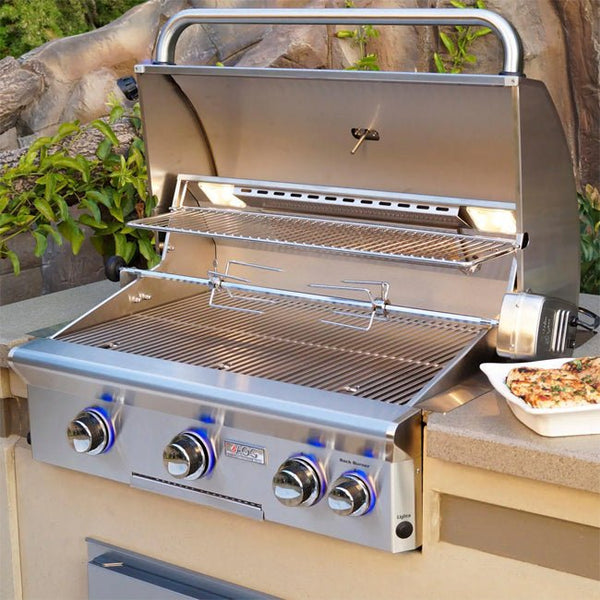 American Outdoor Grill 30NBL L-Series 3-Burner Built-In Natural Gas Grill W/ Rotisserie Kit, 30