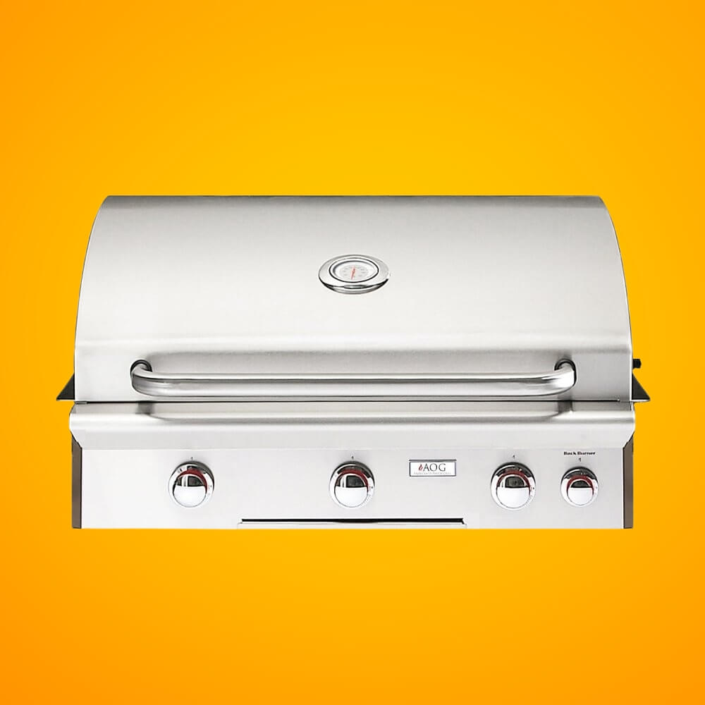 American Outdoor Grill 30NBL L-Series 3-Burner Built-In Natural Gas Grill W/ Rotisserie Kit, 30