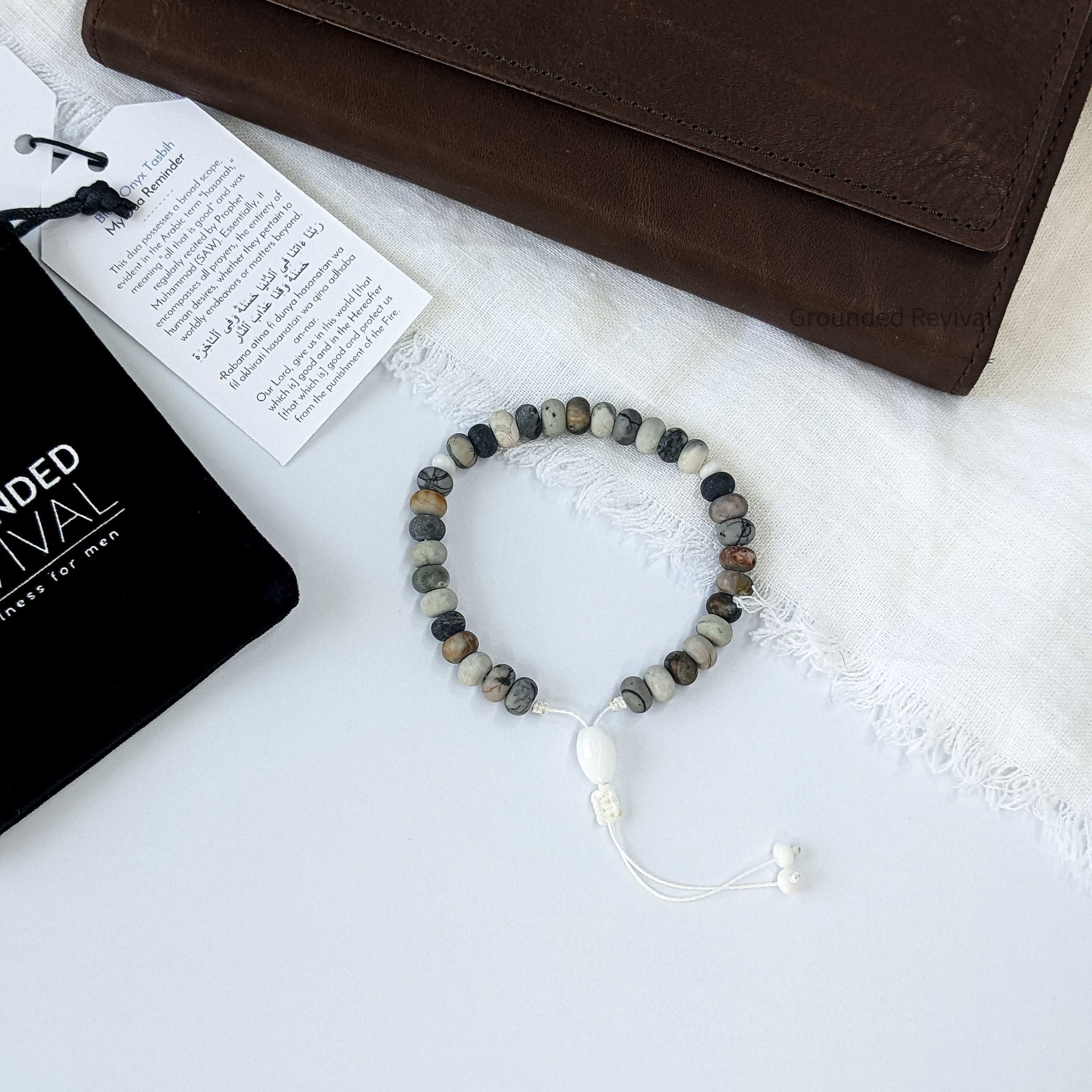 American Picasso Tasbih Bracelet | Men's Prayer Beads - 33 Disc Beads, 8mm