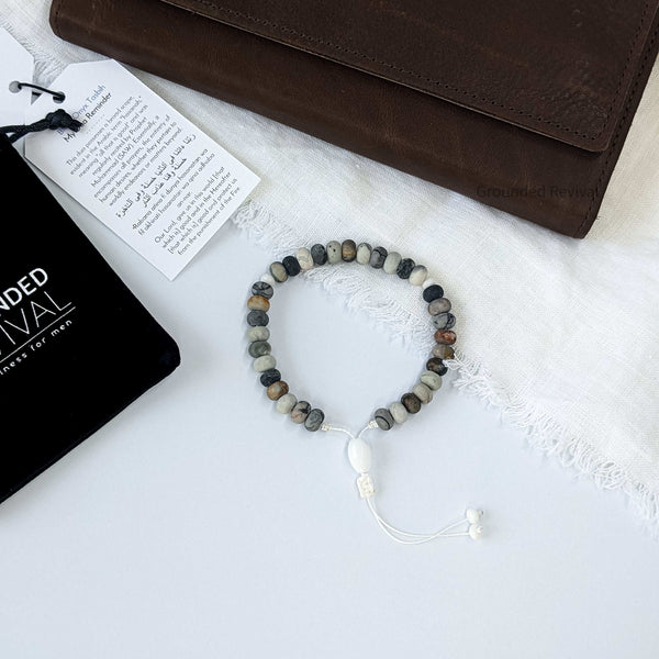 American Picasso Tasbih Bracelet | Men's Prayer Beads - 33 Disc Beads, 8mm