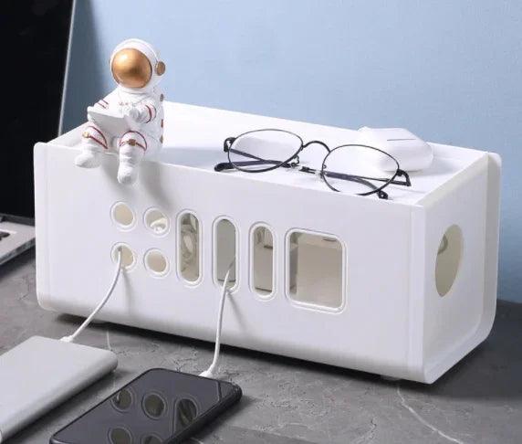 Plastic Plug-in Wire Storage Box, Power Strip, Wire Box, Hub Box, Socket, Charger Storage And Sorting Box