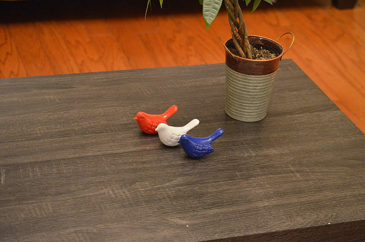 Vibhsa Bird Figurines Symbols of Health & Happiness (Blue, Red & White)