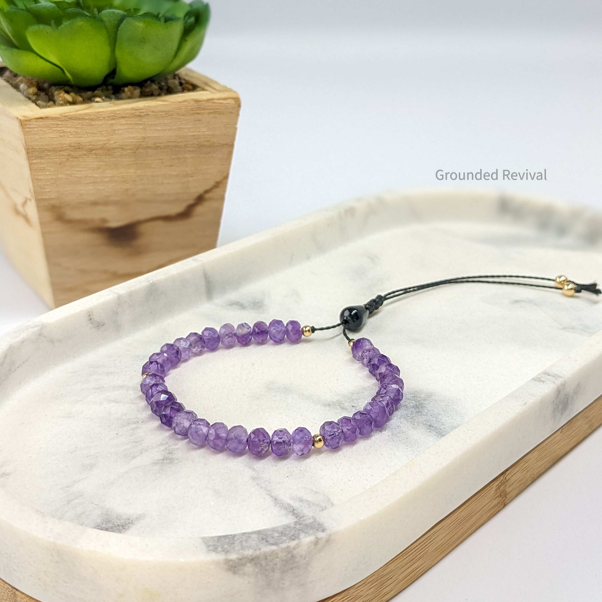 Amethyst Tasbih Bracelet | Women's Prayer Beads - 33 Disc Beads, 6mm