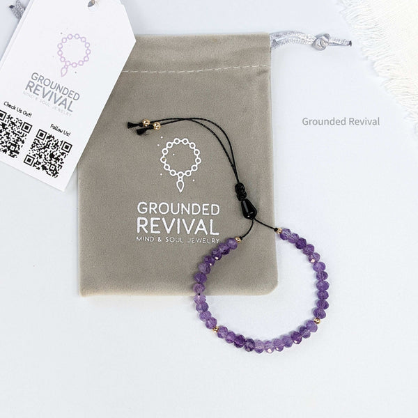 Amethyst Tasbih Bracelet | Women's Prayer Beads - 33 Disc Beads, 6mm