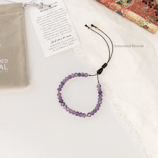 Amethyst Tasbih Bracelet | Women's Prayer Beads - 33 Disc Beads, 6mm