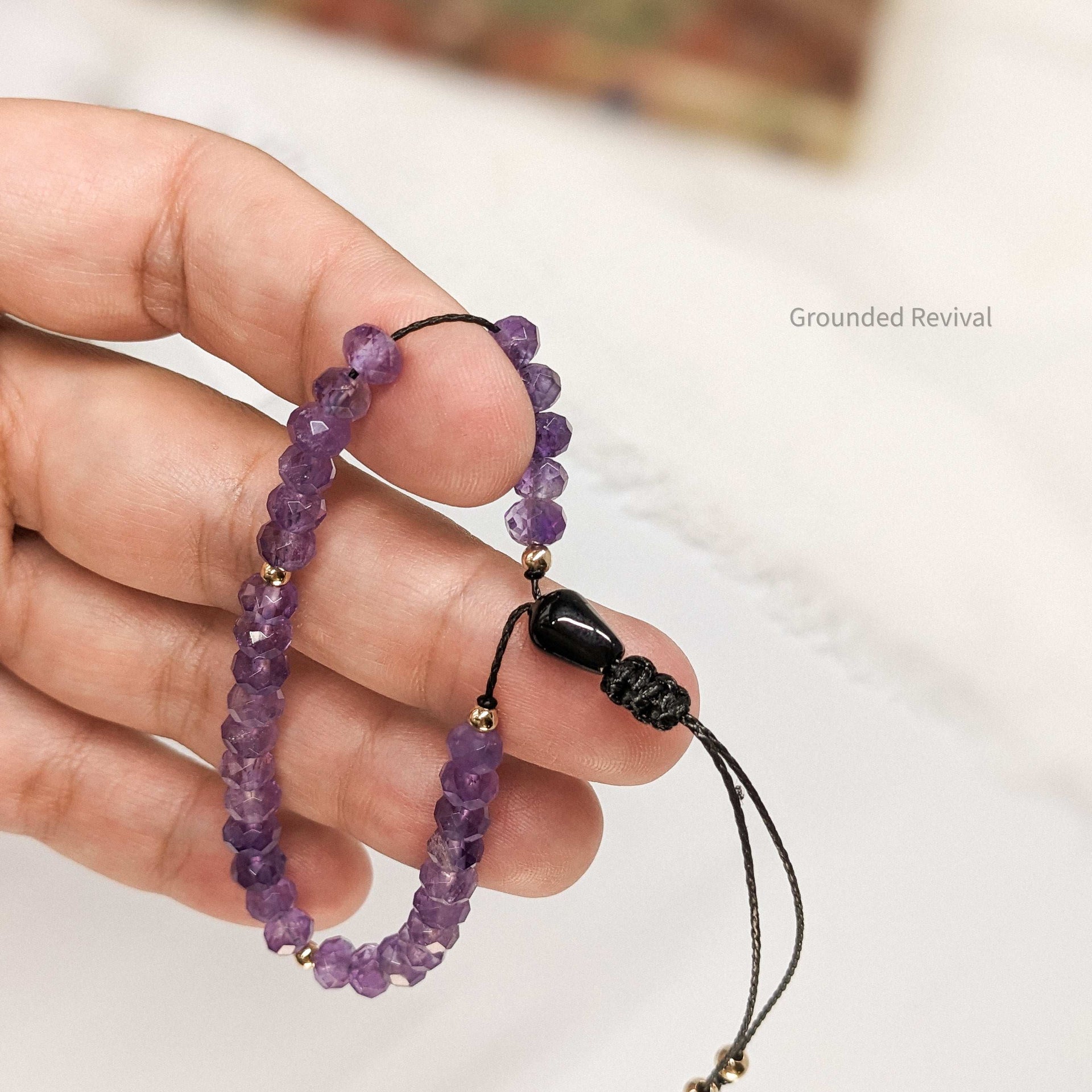 Amethyst Tasbih Bracelet | Women's Prayer Beads - 33 Disc Beads, 6mm