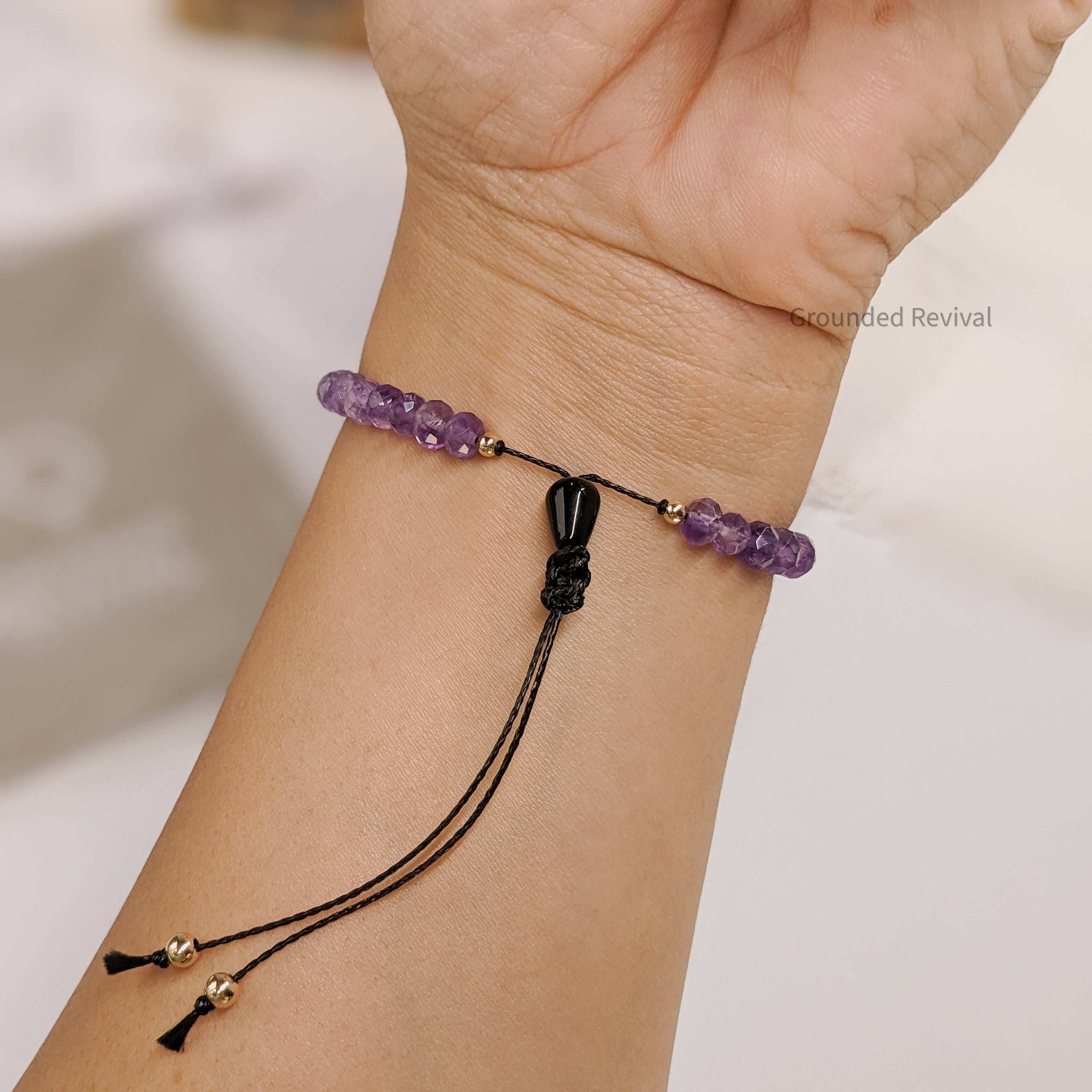 Amethyst Tasbih Bracelet | Women's Prayer Beads - 33 Disc Beads, 6mm