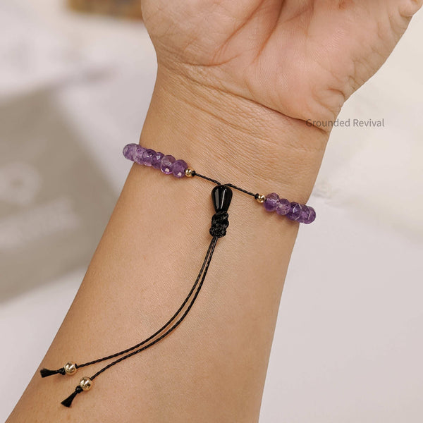 Amethyst Tasbih Bracelet | Women's Prayer Beads - 33 Disc Beads, 6mm