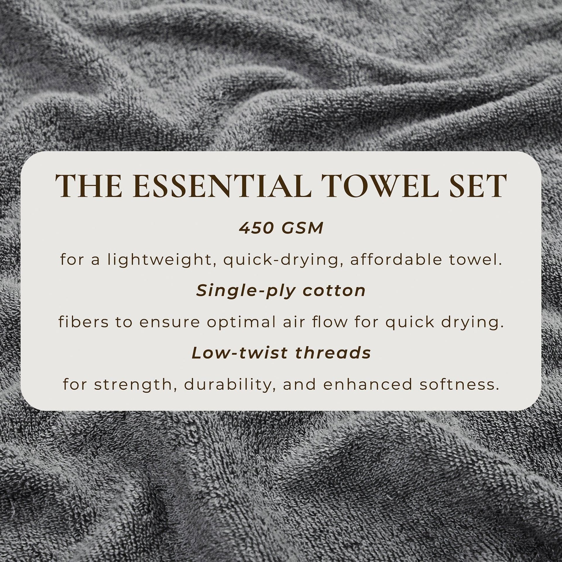 Cotton Terry Bath Towel Set - Cooper Collection