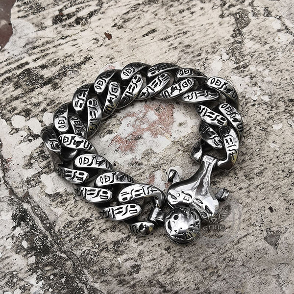 Ancient Egyptian Hieroglyphics Stainless Steel Bracelet