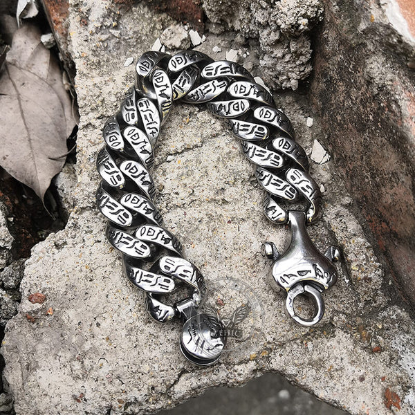 Ancient Egyptian Hieroglyphics Stainless Steel Bracelet