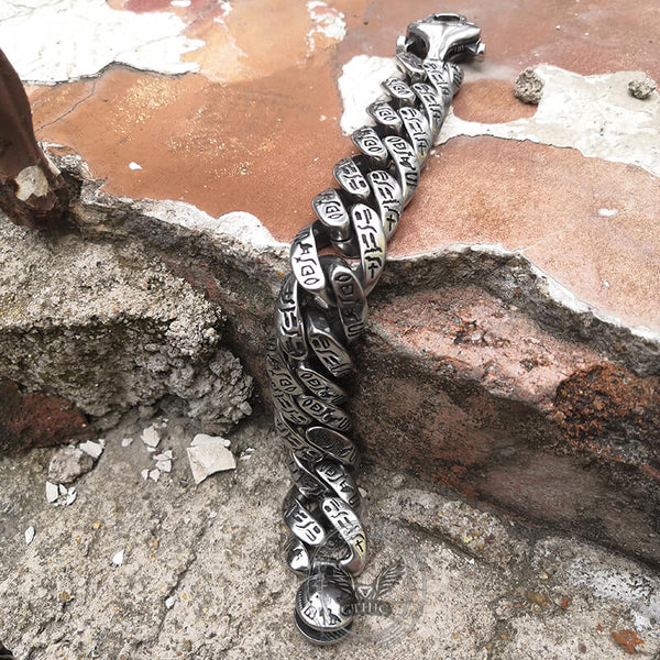 Ancient Egyptian Hieroglyphics Stainless Steel Bracelet