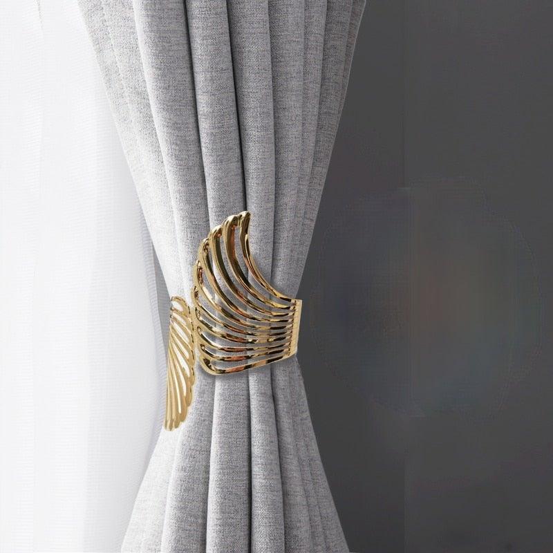 Angel's Wing Curtain Strap Modern Simple Curtain Clip Without Punching And Installation Of Metal Decorative Curtain Buckle Curtain Tiebacks Clips For Window Drapes Holdbacks Decorative Sheer Curtain Tiebacks For Girl' Room