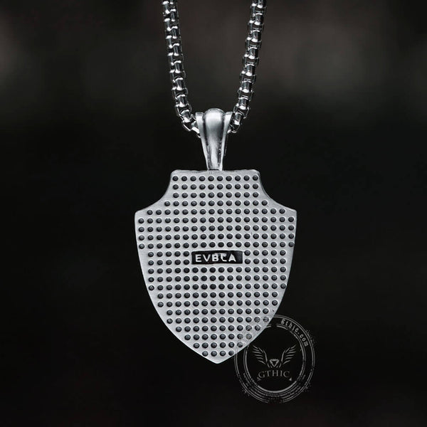 Angel Cross Shield Pure Tin Christ Necklace