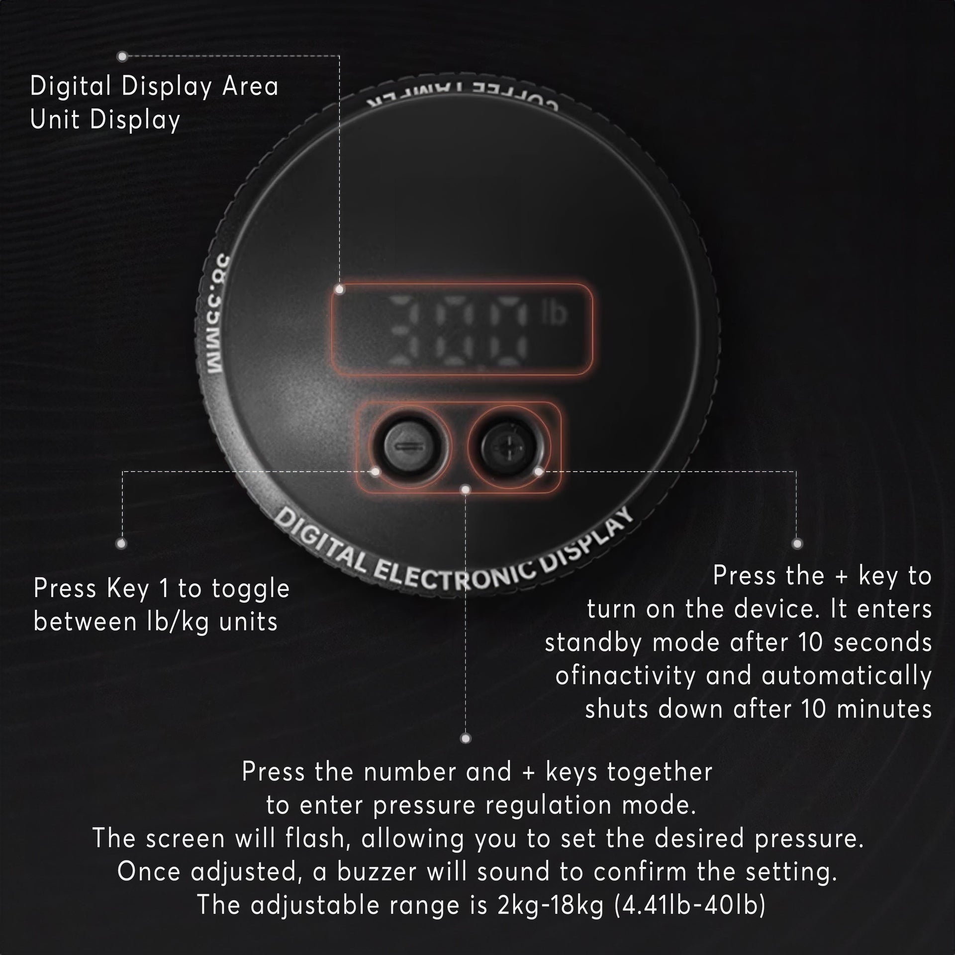 Adjustable Digital Tamper with Display
