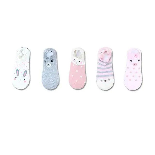 Animal Cotton Socks Female Cat With Dog Summer Short Sock Slippers Women Casual Soft Funny Boat Socks Women Winter Fuzzy Warm Slipper Floor Socks Cute Cartoon Animal Embroidery Coral Foot let Sock Sleeping Warmer