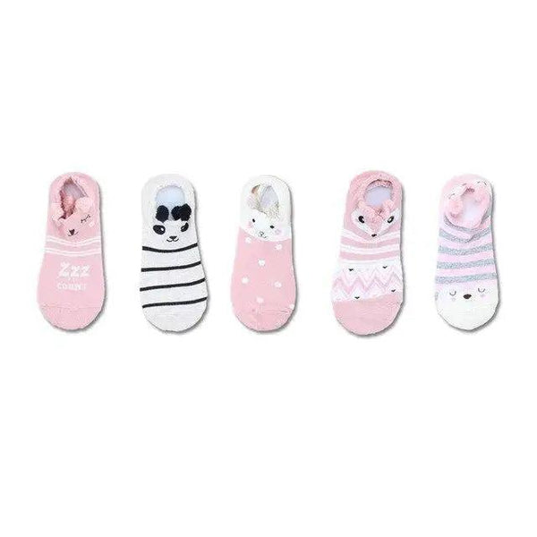 Animal Cotton Socks Female Cat With Dog Summer Short Sock Slippers Women Casual Soft Funny Boat Socks Women Winter Fuzzy Warm Slipper Floor Socks Cute Cartoon Animal Embroidery Coral Foot let Sock Sleeping Warmer