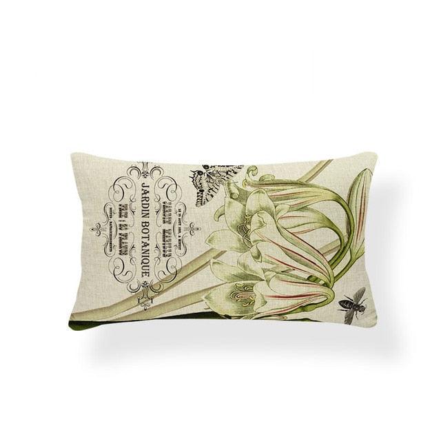 Animal Cushion Pillow Square Linen Printed Cute Elephant Throw Pillow Case Decorative Cushion Cover Pillowcase Plant Geometry Deer Flamingo Flower Pillows Home Decorative Pillowslip Covers 30X50