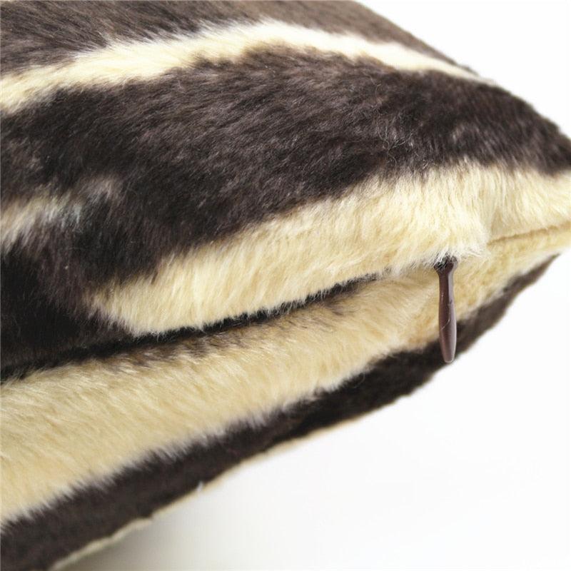Animal Pillow Covers Zebra Deer Tiger Leopard Pattern Plush Pillow Case Custom Bed Chair Home Decor Cushion Covers