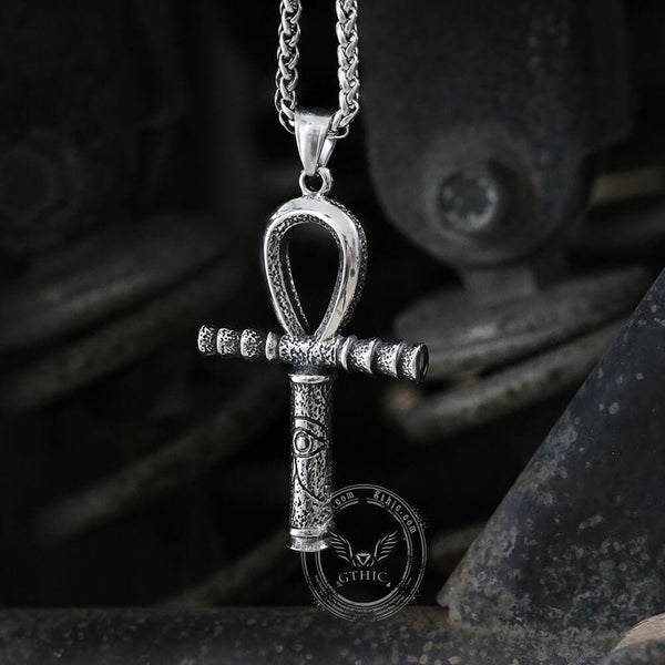 Ankh Eye of Horus Stainless Steel Pendant