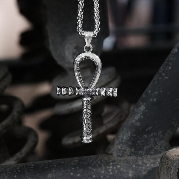 Ankh Eye of Horus Stainless Steel Pendant