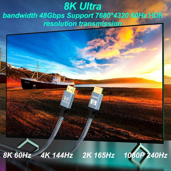4K HDMI Cable HDMI 2.0 Ultra HD Audio Wire HDMI Splitter Digital Cord High Speed 18Gbps HDMI 2.0 Cable 4K HDR 2160P For TV  Projector Laptops Gaming