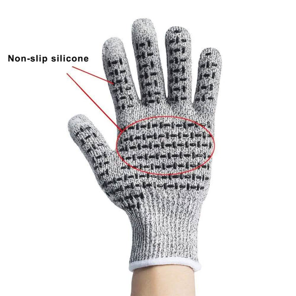 Anti-Cut Gloves 5 Grade Safety Cut Proof Stab Resistant Stainless Steel
