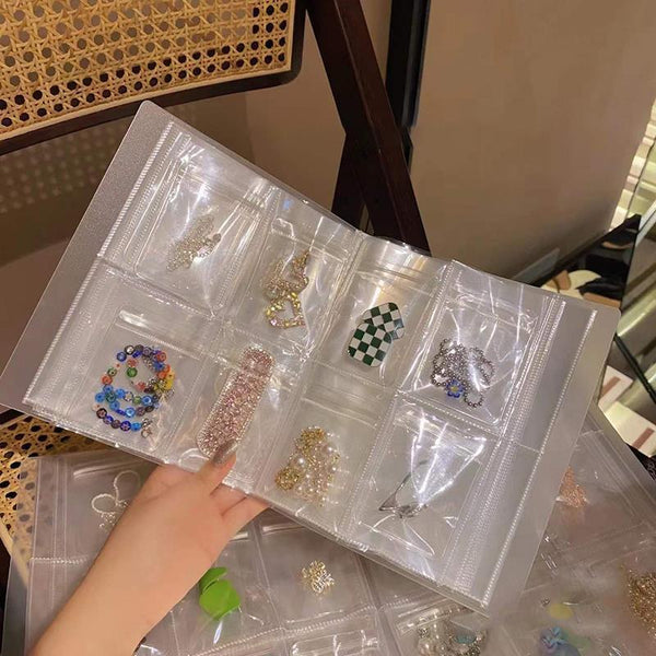 Anti-oxidation Jewelry Organizer Albums Desktop Drawer Storage Transparent Necklace Bracelet Ring Book Holder Jewelry Bag Portable Travel Jewelry Organizer Storage Book for Rings Necklaces Studs And Earrings