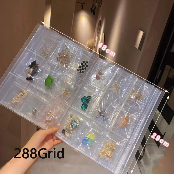 Anti-oxidation Jewelry Organizer Albums Desktop Drawer Storage Transparent Necklace Bracelet Ring Book Holder Jewelry Bag Portable Travel Jewelry Organizer Storage Book for Rings Necklaces Studs And Earrings