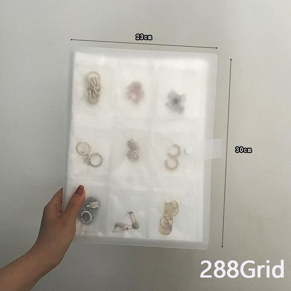 Anti-oxidation Jewelry Organizer Albums Desktop Drawer Storage Transparent Necklace Bracelet Ring Book Holder Jewelry Bag Portable Travel Jewelry Organizer Storage Book for Rings Necklaces Studs And Earrings