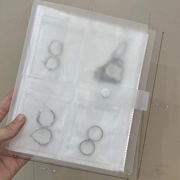 Anti-oxidation Jewelry Organizer Albums Desktop Drawer Storage Transparent Necklace Bracelet Ring Book Holder Jewelry Bag Portable Travel Jewelry Organizer Storage Book for Rings Necklaces Studs And Earrings