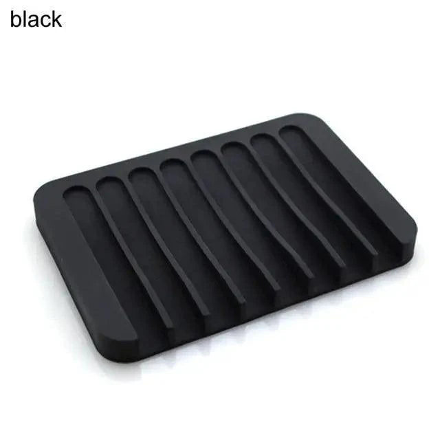 Anti-Skidding Home Improvement Silicone Flexible Bathroom Fixtures Bathroom Hardware Tray Soap Dish for Shower Waterfall Soap Holder Soap Tray Soap Saver Drainer Flexible Silicone For Shower Bathroom Kitchen Counter Top Keep Soap Bars Dry Clean Easy Clean