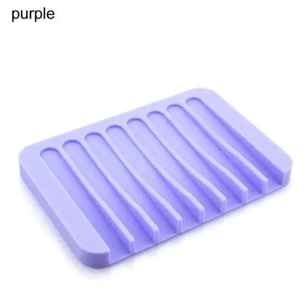 Anti-Skidding Home Improvement Silicone Flexible Bathroom Fixtures Bathroom Hardware Tray Soap Dish for Shower Waterfall Soap Holder Soap Tray Soap Saver Drainer Flexible Silicone For Shower Bathroom Kitchen Counter Top Keep Soap Bars Dry Clean Easy Clean