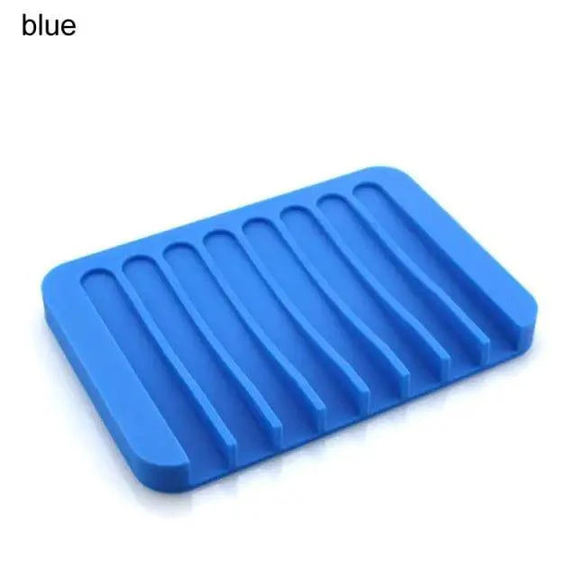 Anti-Skidding Home Improvement Silicone Flexible Bathroom Fixtures Bathroom Hardware Tray Soap Dish for Shower Waterfall Soap Holder Soap Tray Soap Saver Drainer Flexible Silicone For Shower Bathroom Kitchen Counter Top Keep Soap Bars Dry Clean Easy Clean