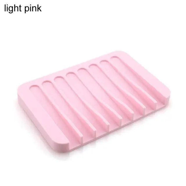 Anti-Skidding Home Improvement Silicone Flexible Bathroom Fixtures Bathroom Hardware Tray Soap Dish for Shower Waterfall Soap Holder Soap Tray Soap Saver Drainer Flexible Silicone For Shower Bathroom Kitchen Counter Top Keep Soap Bars Dry Clean Easy Clean
