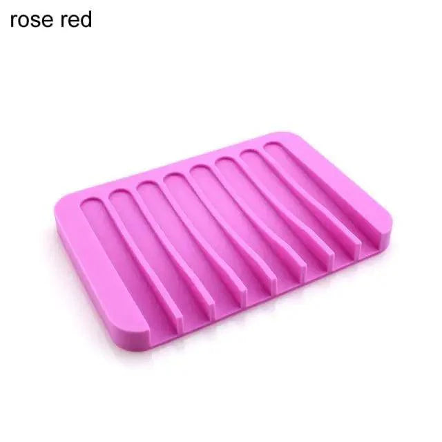 Anti-Skidding Home Improvement Silicone Flexible Bathroom Fixtures Bathroom Hardware Tray Soap Dish for Shower Waterfall Soap Holder Soap Tray Soap Saver Drainer Flexible Silicone For Shower Bathroom Kitchen Counter Top Keep Soap Bars Dry Clean Easy Clean