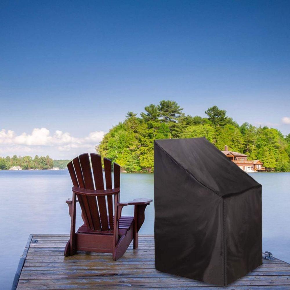 Anti-UV Snow Dust Wind-Proof Tear-Proof Anti-Fading Furniture Cover Chair Dust Cover Storage Bag Outdoor Garden Patio Furniture Protector Waterproof Dustproof Chair Seat Protection Cover