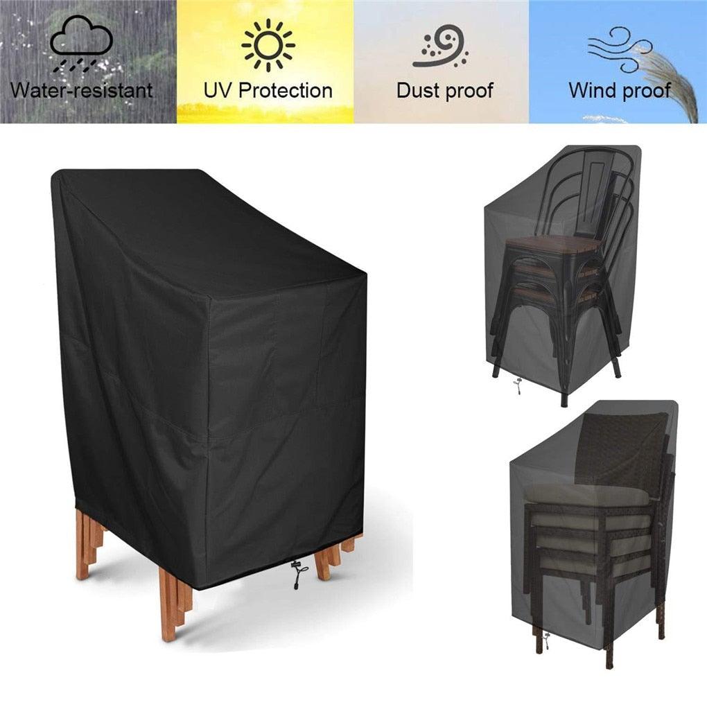 Anti-UV Snow Dust Wind-Proof Tear-Proof Anti-Fading Furniture Cover Chair Dust Cover Storage Bag Outdoor Garden Patio Furniture Protector Waterproof Dustproof Chair Seat Protection Cover