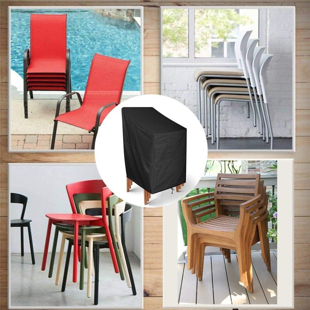 Anti-UV Snow Dust Wind-Proof Tear-Proof Anti-Fading Furniture Cover Chair Dust Cover Storage Bag Outdoor Garden Patio Furniture Protector Waterproof Dustproof Chair Seat Protection Cover