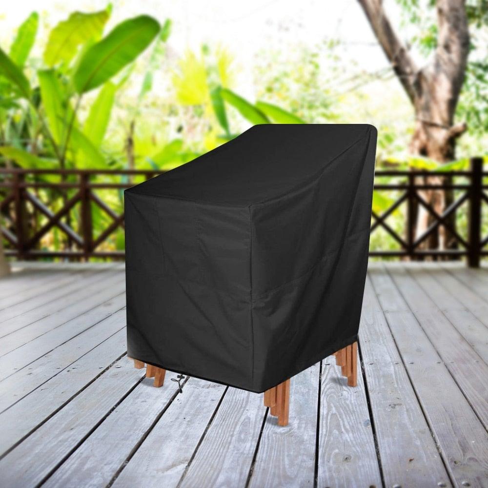 Anti-UV Snow Dust Wind-Proof Tear-Proof Anti-Fading Furniture Cover Chair Dust Cover Storage Bag Outdoor Garden Patio Furniture Protector Waterproof Dustproof Chair Seat Protection Cover