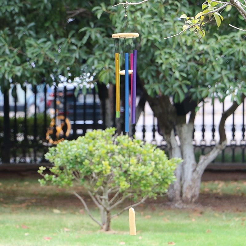 Antique Amazing Grace Wind Chimes Outdoor Large Deep Tone Resonant 6 Memorial Tube Copper Wind Chimes Chapel Bells Wind-chimes Hanging Home Decoration Elegant Chime Soothing Rich Tone for Mom Decent Gift For Housewarming & Christmas