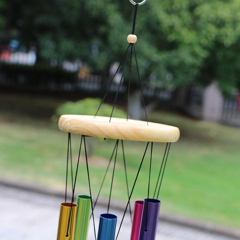 Antique Amazing Grace Wind Chimes Outdoor Large Deep Tone Resonant 6 Memorial Tube Copper Wind Chimes Chapel Bells Wind-chimes Hanging Home Decoration Elegant Chime Soothing Rich Tone for Mom Decent Gift For Housewarming & Christmas