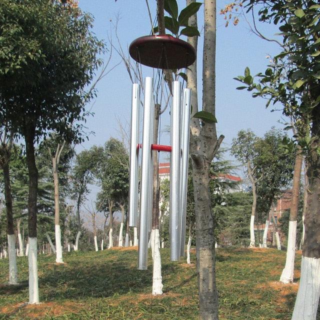 Antique Amazing Grace Wind Chimes Outdoor Large Deep Tone Resonant 6 Memorial Tube Copper Wind Chimes Chapel Bells Wind-chimes Hanging Home Decoration Elegant Chime Soothing Rich Tone for Mom Decent Gift For Housewarming & Christmas