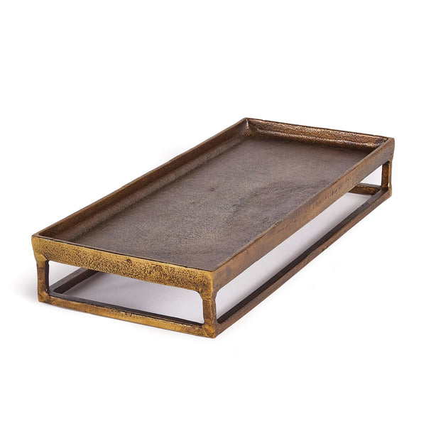 Antique Brass Raised Display Tray